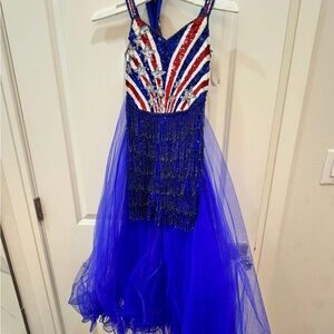 Patriotic Blue Sequin Girls' Rachel Allen size 4